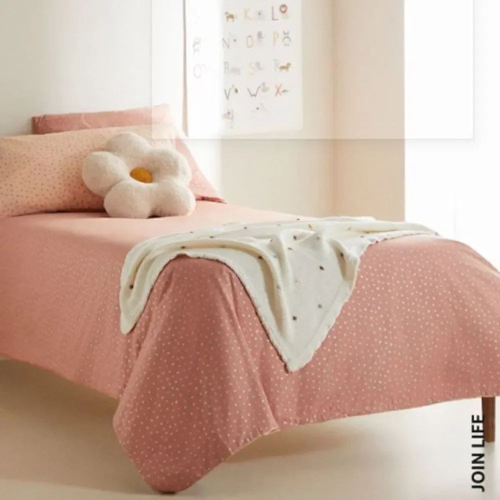 ZaraโKidsย DuvetโCoverโReversibleโPinkโ39.5โx47"